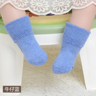 Anyongzu/детские носки; шерстяные носки; теплые носки; зимние свободные носки для малышей 0-5 лет; 6 цветов; 10 пара/лот - Цвет: Gift giving