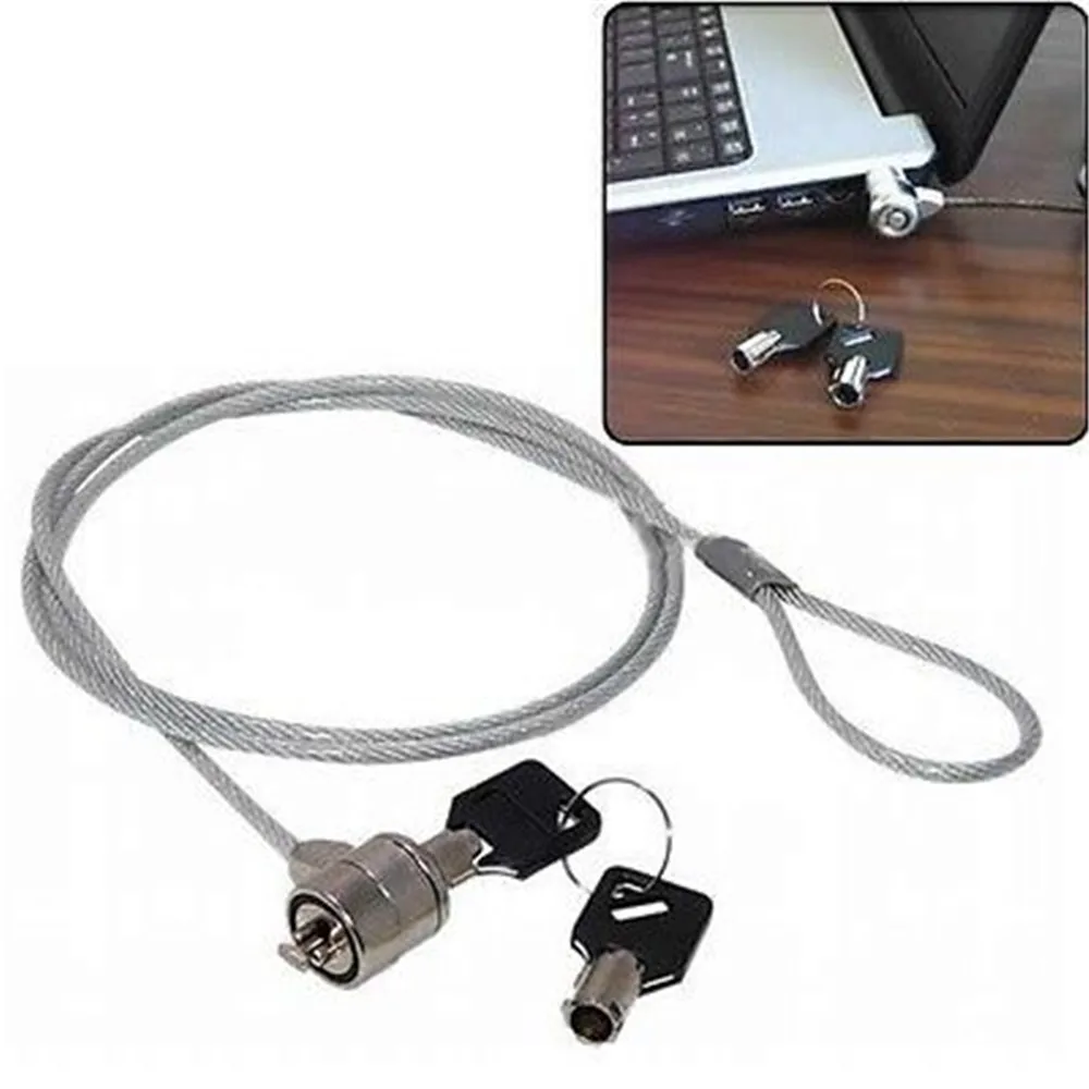 Laptop Notebook Computer PC Anti Theft Cable Chain Security Lock With