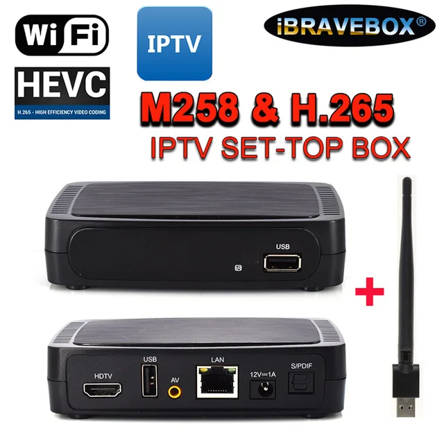 IBRAVEBOX M258 IP tv/отт европа IP tv подписка франция великобритания немецкий арабский голландский швеция французский польша португалия Smart tv IP tv M3U - Цвет: m258 With WIFI