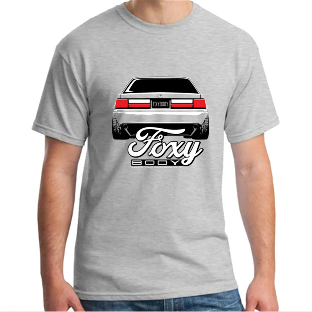

2018 new Vintage Foxy Body Ford Mustang T Shirt Men Short Sleeve fashion O-neck Cotton Streetwear Retro Racer CAR Team tee Shirt