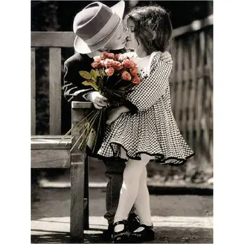 

5D needlework Diy diamond painting cross stitch kits rose full square diamond embroidery Mosaic Boy girl pattern Home Decor