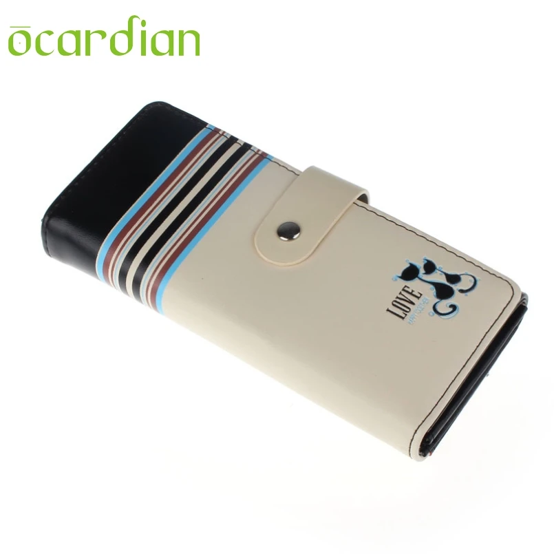 

OCARDIAN New Fashion Women Wallets Brand Design Leather Wallet Female Hasp  Dollar Price Long Women Wallets Handbag Purses