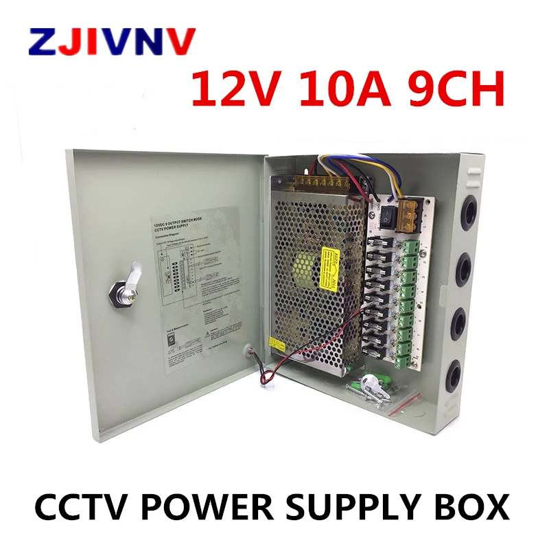 9CH 12V 10A CCTV плавленый блок питания автоматический сброс/12 V 10A 120W монитор питания/переключатель питания 9 каналов