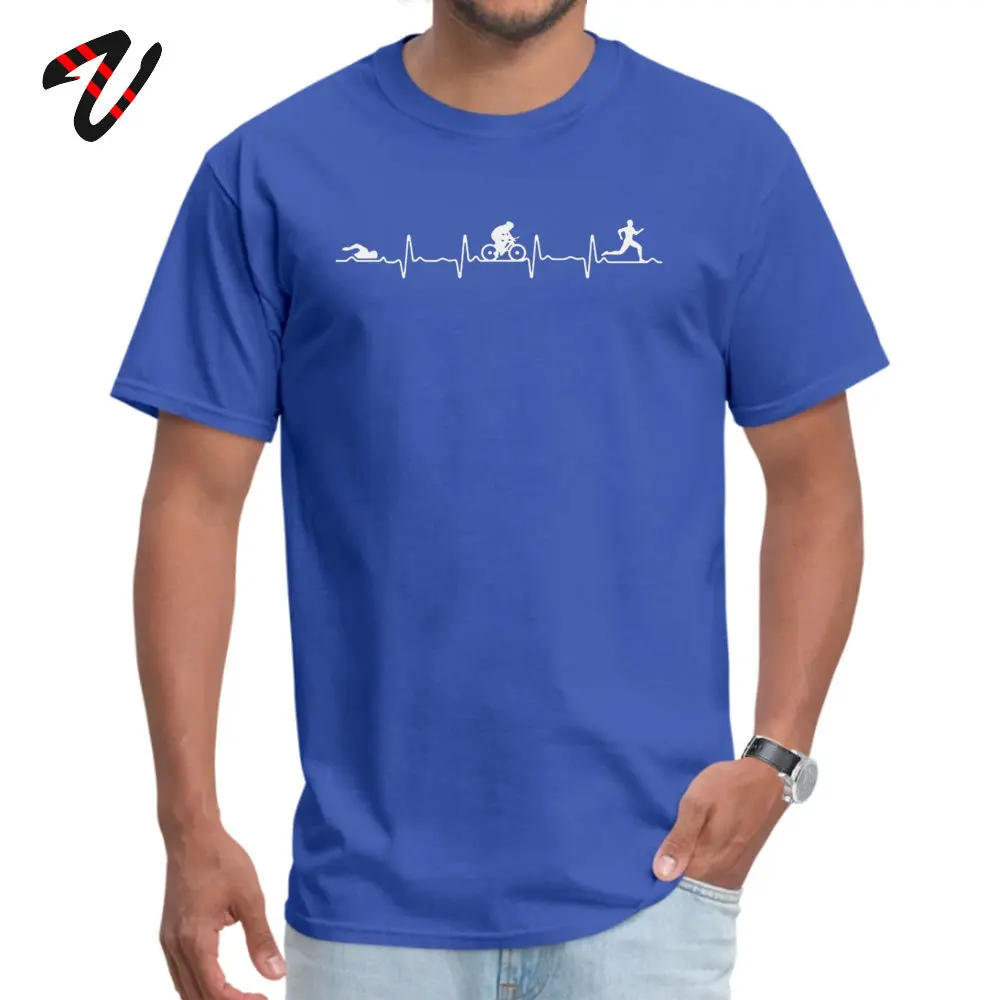 3D المطبوعة أحب الترياتلون نبضات Crewneck تي شيرت عشاق يوم المحملات قصيرة المتناثرة للرجال المتضخم المصارعة المهوس T قمصان