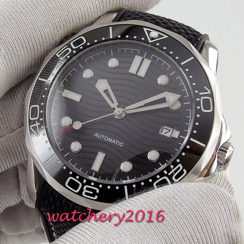 

BLIGER Luxury Brand Analog Sterile Black Dial Men Watches Fashion Creative Automatic Leather Strap Wristwatch Male Clock
