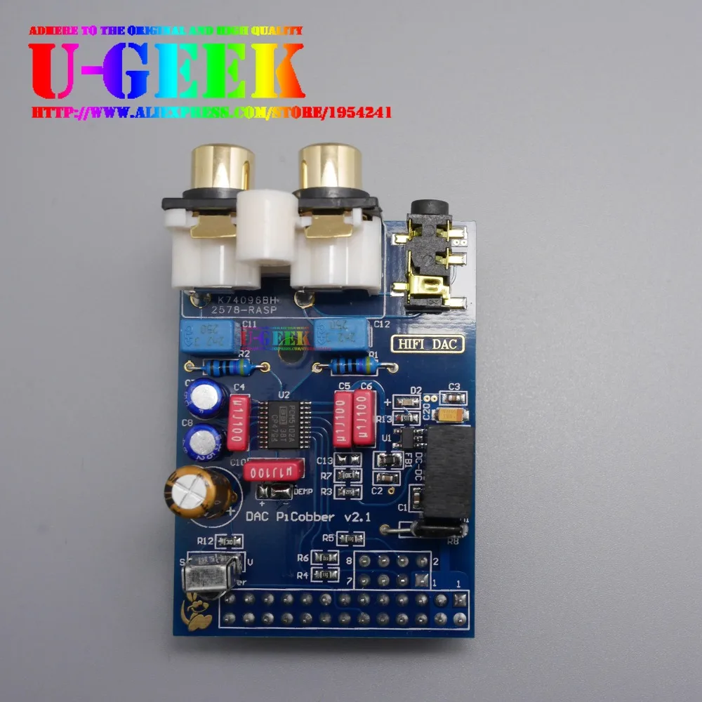Módulo da Placa de Som de Áudio de Alta Interface para Raspberry Player com Raspberry Ugeek Aoide Fidelidade pi b | Faça Você Mesmo Hifi Pi!!! Dac I2s