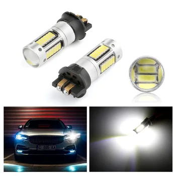 

2pcs DRL Daytime Running Lights Canbus PW24W PWY24W LED Light Bulbs For Audi BMW Volkswagen Turn Signal Lights 12V White yellow