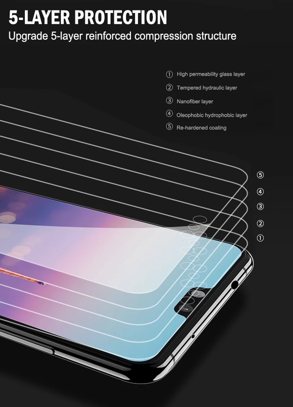 6D Tempered Glass For Huawei Honor 8X 8C 7X Full Cover Glass For Huawei Nova 3 3i Mate 20 10 9 P20 Lite Y9 2019 Screen Protector (10)
