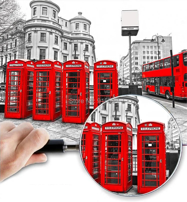 Пользовательские Лондонский красный автобус вид на город обои Личность ретро кафе гостиная фон 3D настенные фрески обои домашний декор