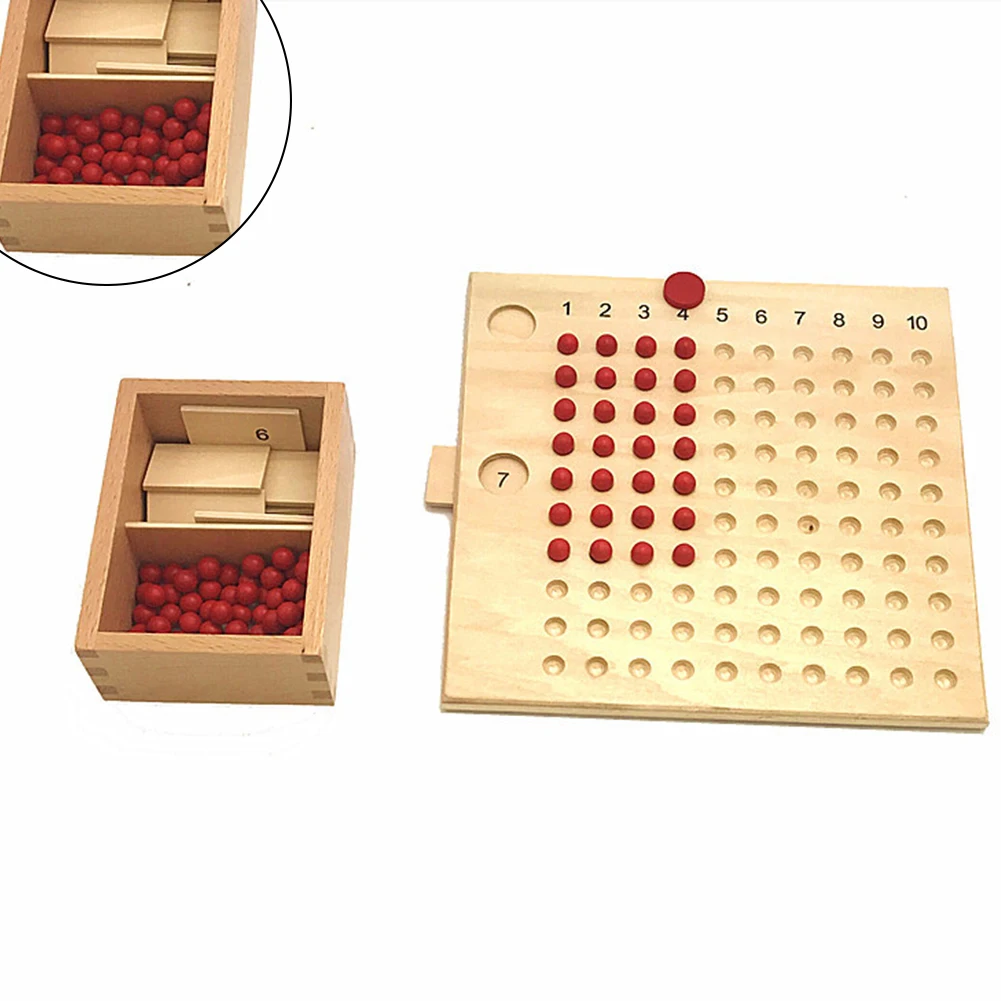 Монтессори деление математики деревянная доска Дети раннего образования дошкольного ребенка обучение математическая игрушка