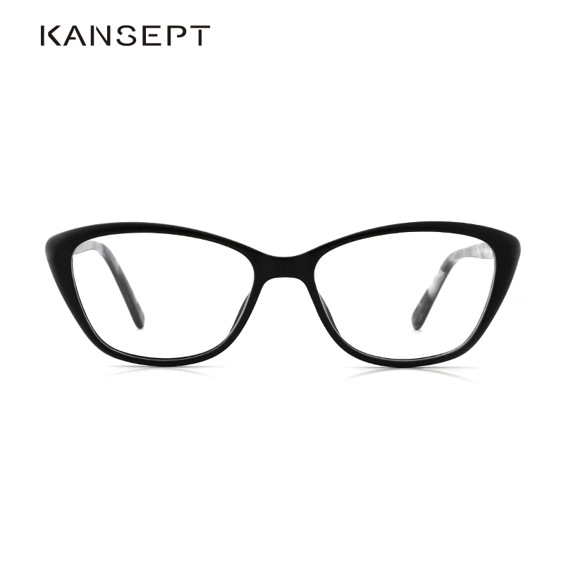 Acetate Women Eyeglasses Frame Transparent Myopia Black Cat Eye Glasses Frames Fashion Trend For Women#LS8048