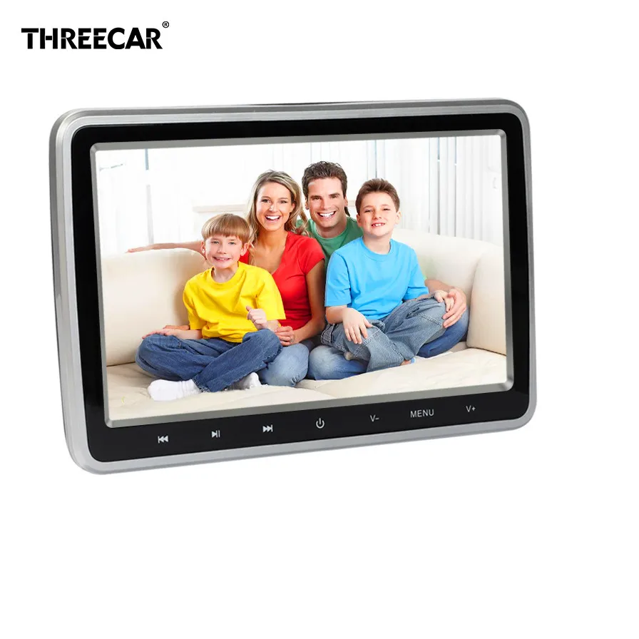 

1024x600 10" HD Car Monitor LCD Screen Car Headrest Monitor Display Digital DVD Audio Video Player With USB/SD/HDMI/IR/FM/Game