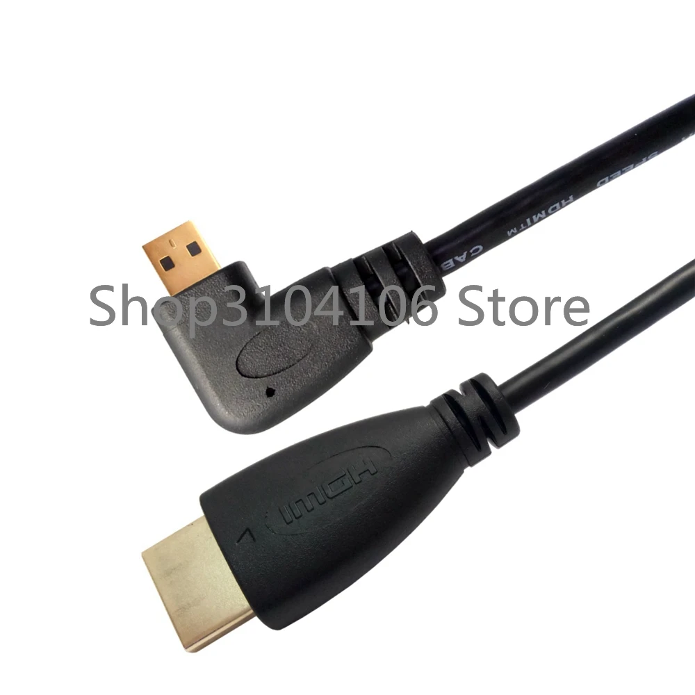 Micro HDMI кабель левый и правый угловой 90 градусов Micro HDMI к HDMI кабель для цифровых камер и телефонов планшетов 50 см/150 см