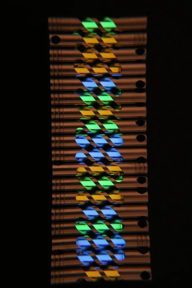 Тритий свет самосветящийся на 12,5 лет брелок для ключей Тритиевый включает в себя 3x22,5 мм Тритий трубка(Blu