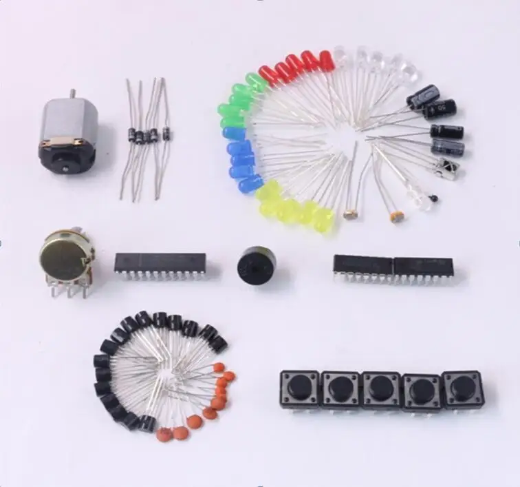 

Electronics Fans Package Starter Kit for Arduino with Retail Box DIY Kit LED Capacitor 74HC595N 1N4001 BC547 Free Shipping