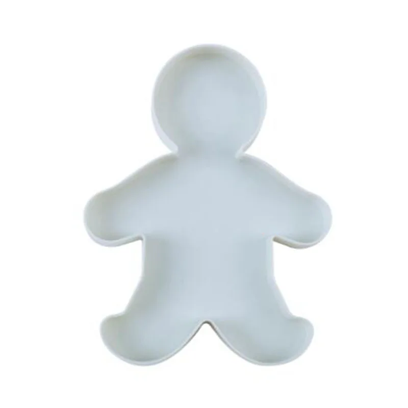 Christmas Gingerbread Man Cookie Cutter and Stamper Skeleton Baking Mould ToolSe