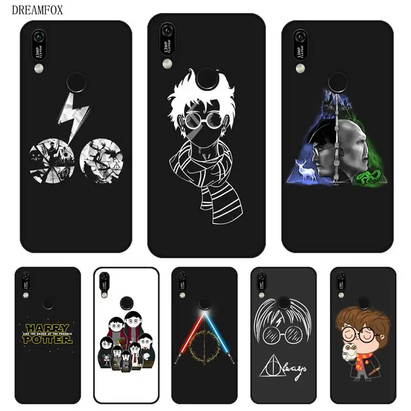 

N333 Harry Potter Cool Black Silicone Case Cover For Huawei Y5 Y6 Y7 Y9 Prime Pro 2017 2018 2019