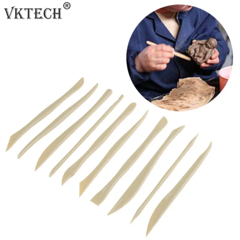 

8/10 PCS Clay Sculpting Set Plastic Wax Carving Pottery Tools Pottery Set Sculpt Smoothing Polymer Shapers Modeling Carved Tool