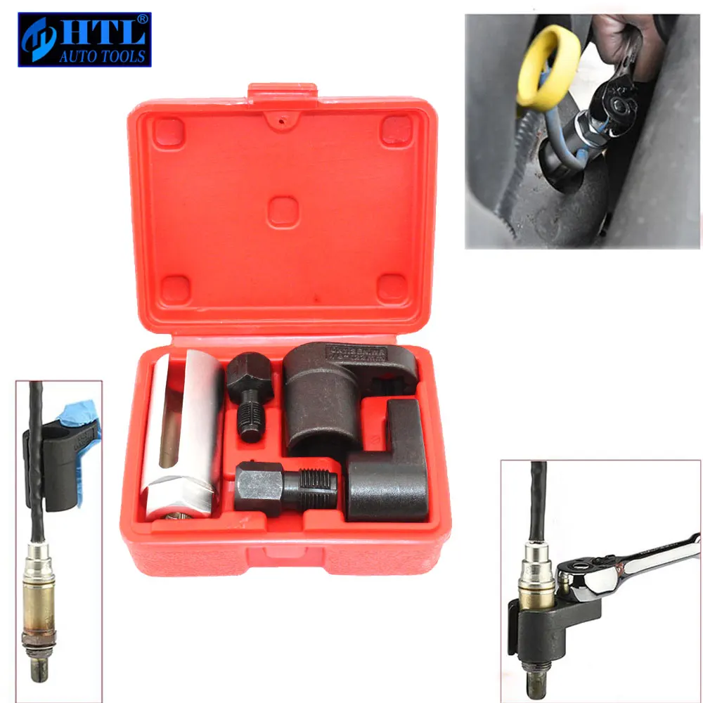 5pcs Oxygen Sensor Socket Wrench Thread Chaser Tool Kit Fit for All