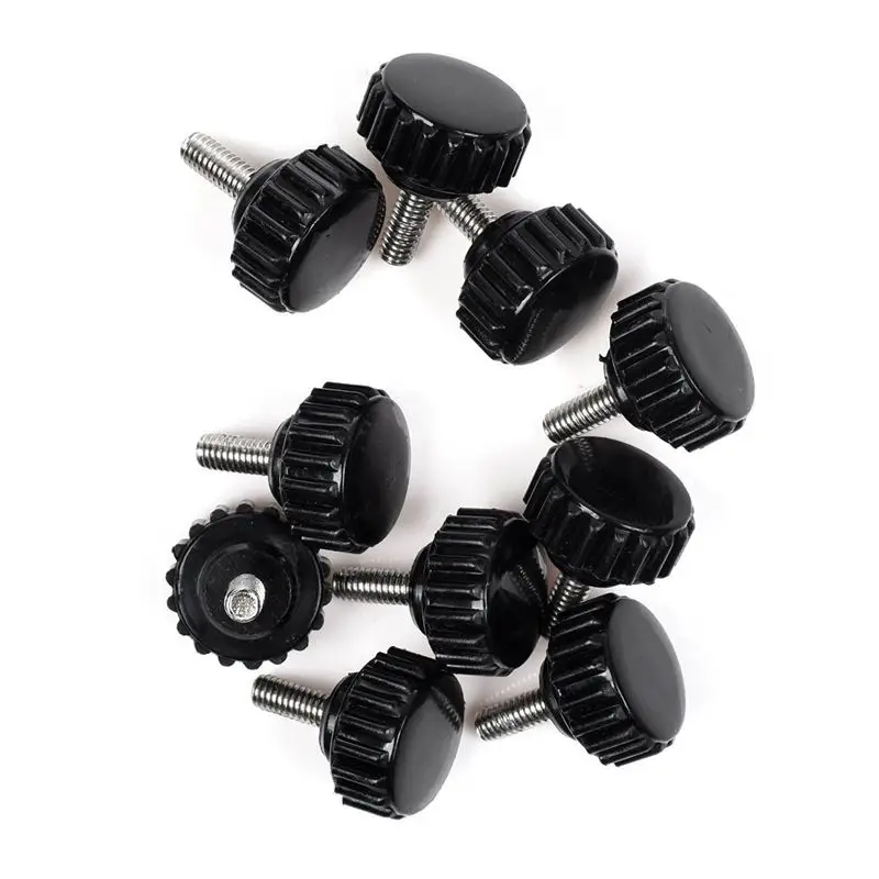 10 Piece M4x10mm Threaded Knurled Thumbscrew Grip Knobs Thumb Screw for Machinery Latchein