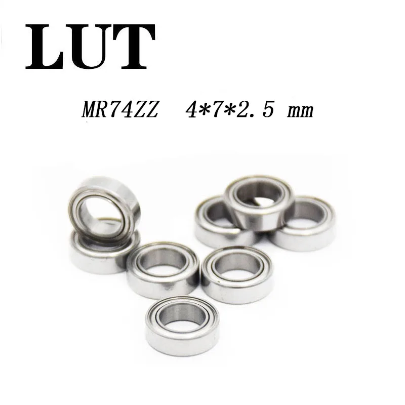 10 шт. миниатюрные радиальные шарикоподшипники MR74ZZ MR74Z 4*7*2 5 MR74 ZZ ABEC-5 4x7x2 мм |