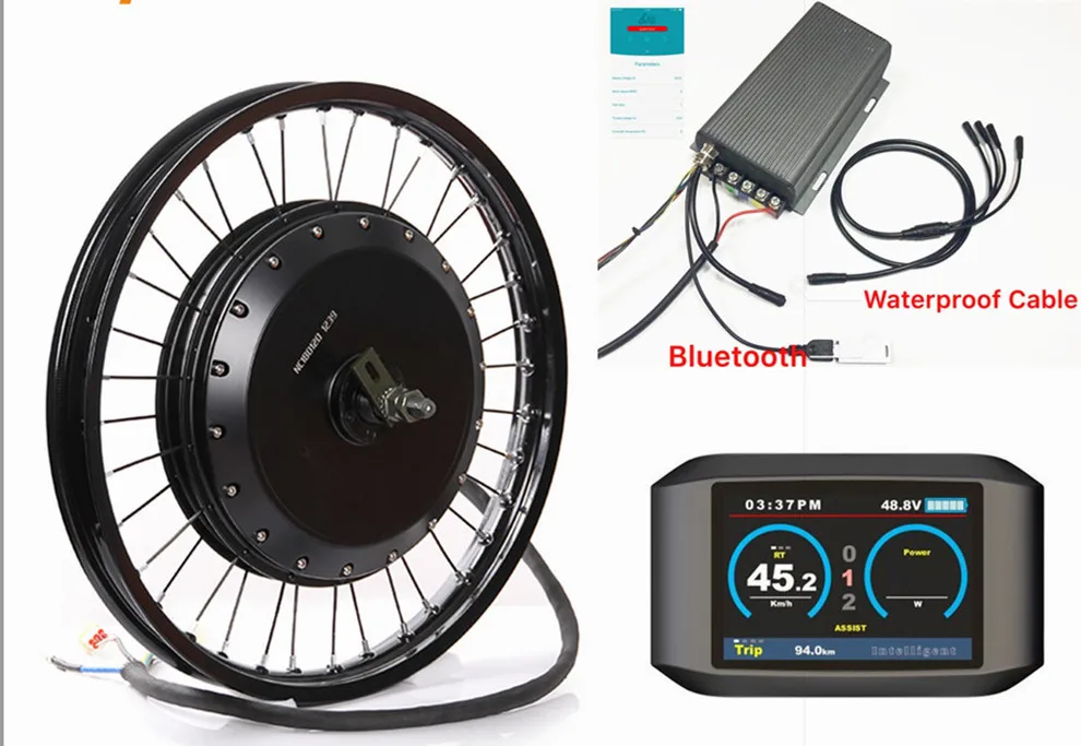 Bluetooth ! 72v 8000w QS 273 electric bike hub motor conversion kit