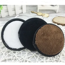 1 шт. пуховка для чистки лица, средство для снятия макияжа из микрофибры, круглое полотенце, косметическая чистящая ткань, подушечки, инструменты, аксессуары, 3 цвета, Прямая поставка