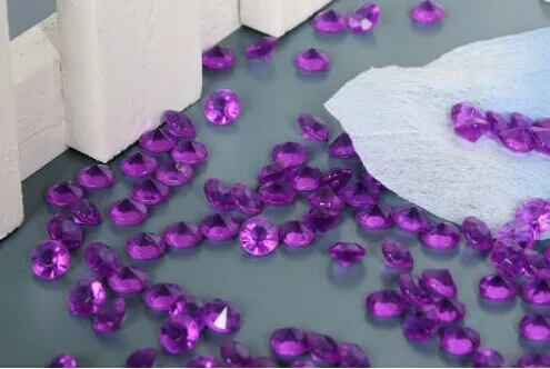 

4.5MM, 10000PCS BAG WEDDING DARK PURPLE TABLE SCATTER CRYSTALS DIAMOND CONFETTI DECORATION