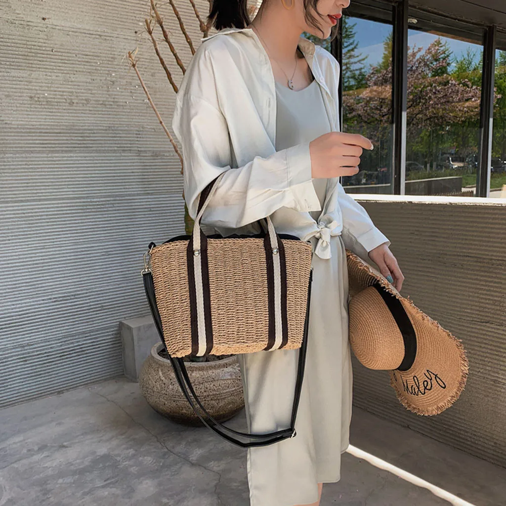 Сумки для женщин Bolso Mujer девушки соломенная сумка через плечо Bolsa Feminina большой емкости кошельки и сумки женские дизайнерские сумки