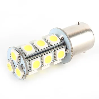

1Pcs HotSale P21W 18 LED 5050 SMD 1156 BA15s 18smd 18led 18 smd White Car Bulb Stop Tail Brake Light Rear Lamp DC 12V