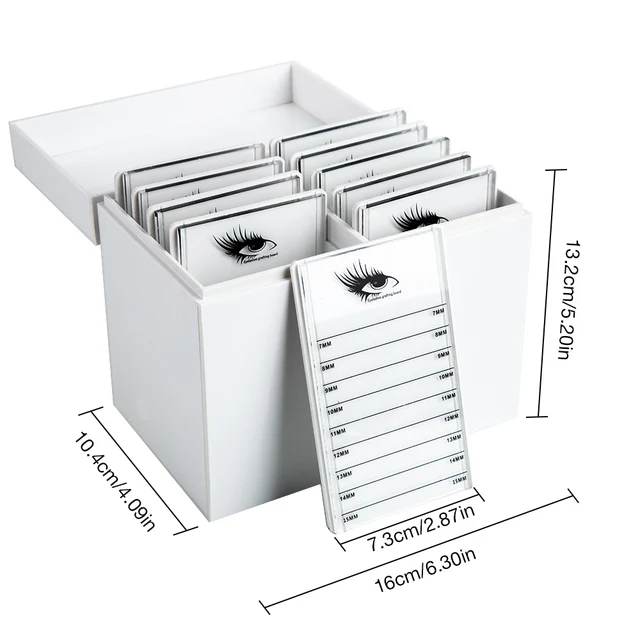 10 Layers Clear Eyelash Storage Box Makeup Organizer False Eyelashes