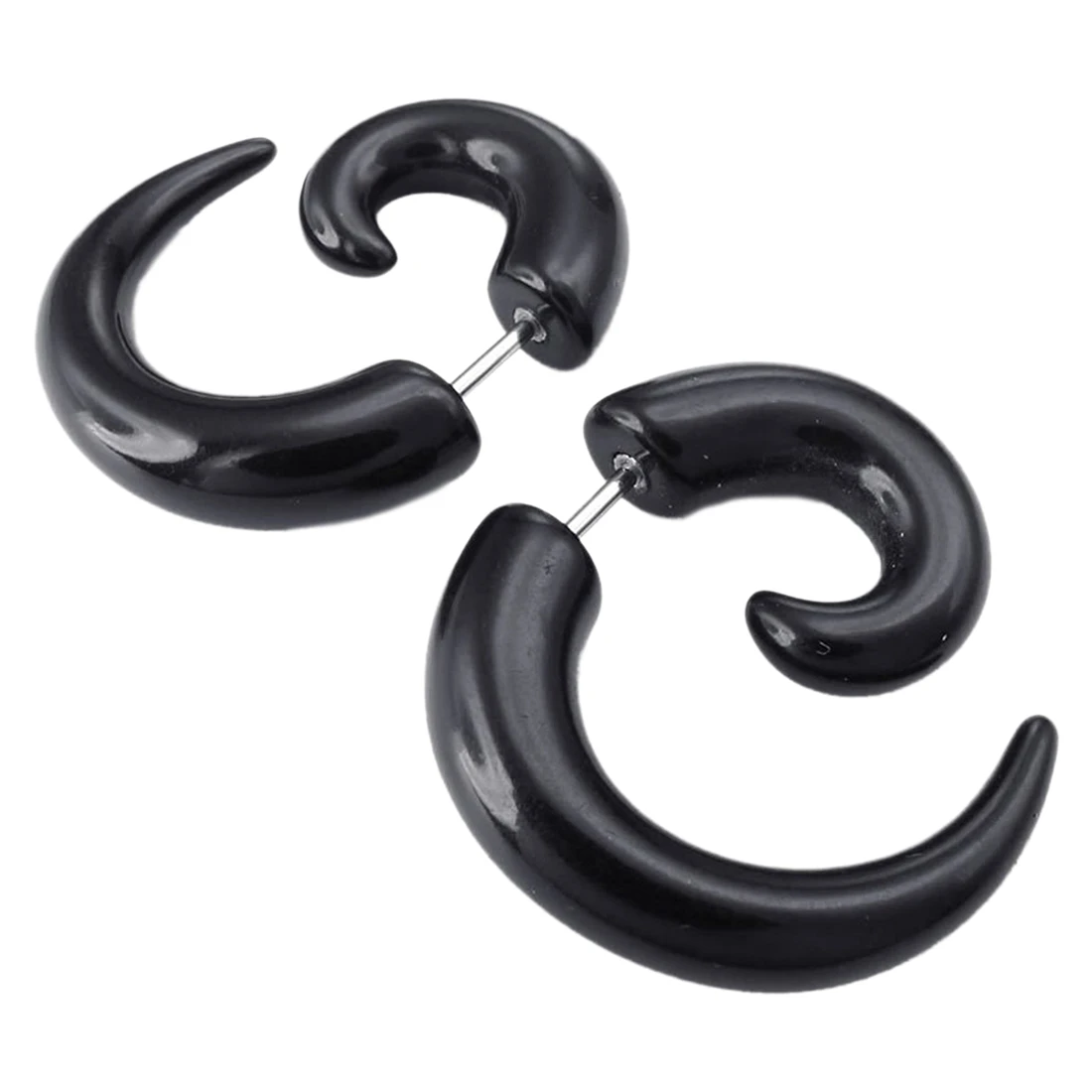 

Jewelry Men's Earrings, Horn Claw Earrings, Acrylic Stainless Steel, Black