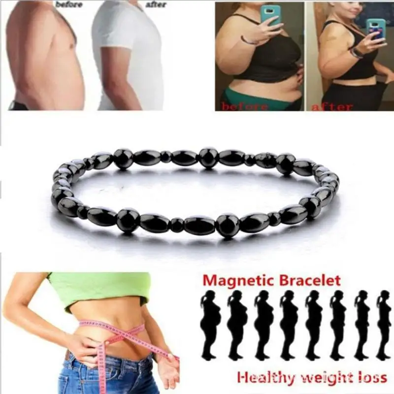 

Unisex Magnetic Therapy Weight Loss Round Black Stone Health Care Magnetic Anklets Elastic Classic Rings Ankles Foot Ring U4