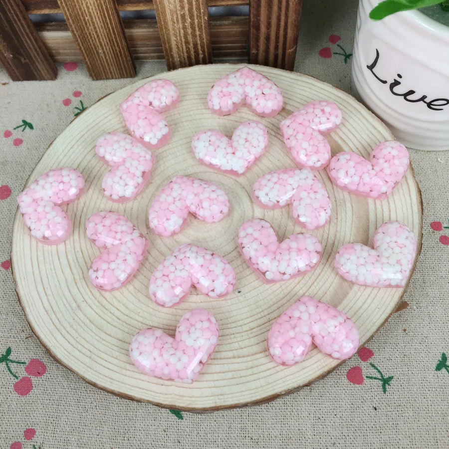 Kawaii плоские &quotсделай сам&quot Розовые смоляные бриллианты кабошон плоская задняя