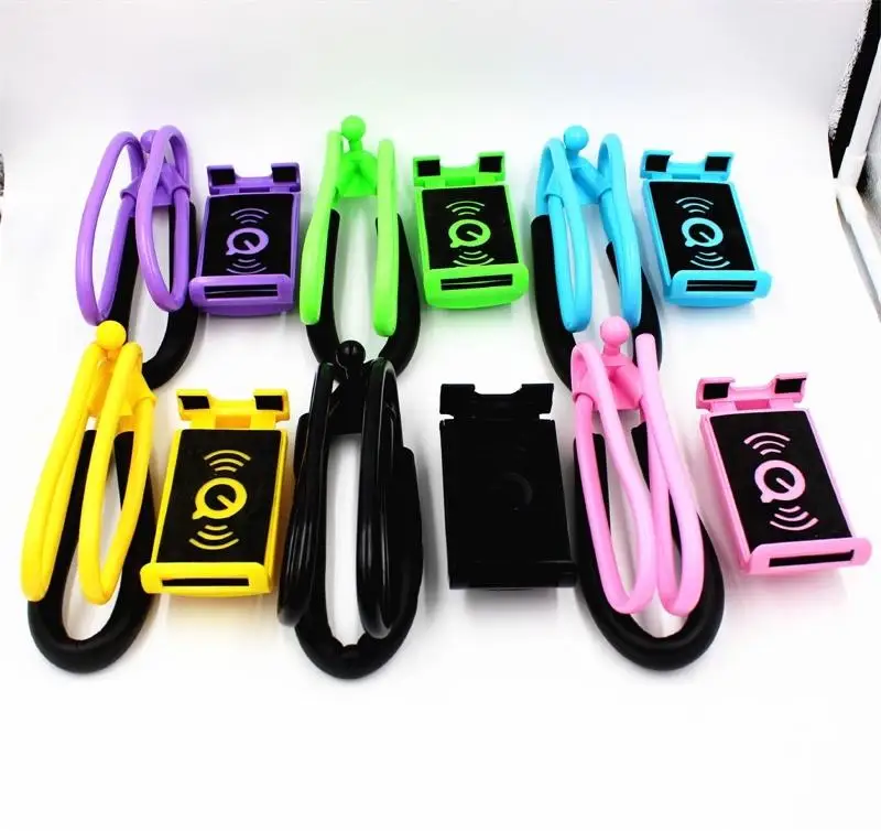 

LeadingStar Funny Toy Flexible Lazy Hanging on Neck Phone Holder 360 Rotating Bracket for mobile Phone Girls Boys Gift
