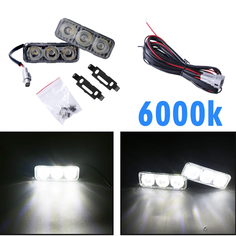 

CARLitek Auto Bar Light Work Lamps Waterproof 9W 12V Daytime Running Lights Fog Bulb Led DRL 6000K Auto Truck Accessrioes