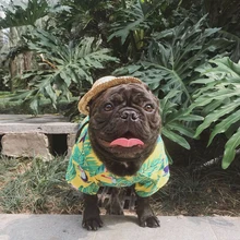 Новая одежда для собак, рубашка для собак, Гавайский стиль, одежда для собак, рубашка с цветами, одежда для домашних животных, дышащая летняя одежда