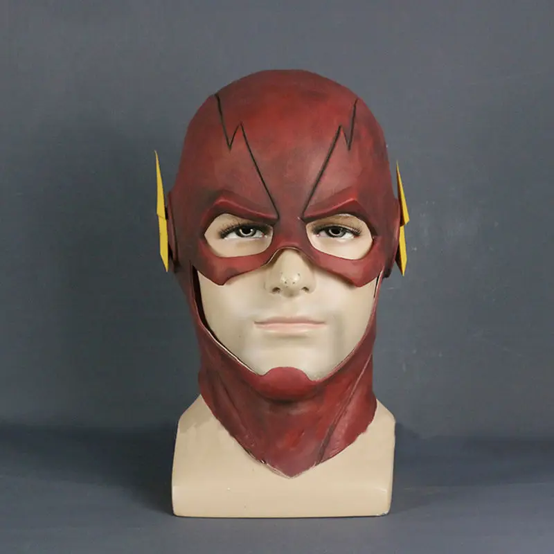 Флэш Маска DC Barry Allen костюмная Косплей Prop Хэллоуин красные с полной головой