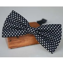 Черный горошек мужской галстук-бабочка, groomsmen черный галстук-бабочка, галстук