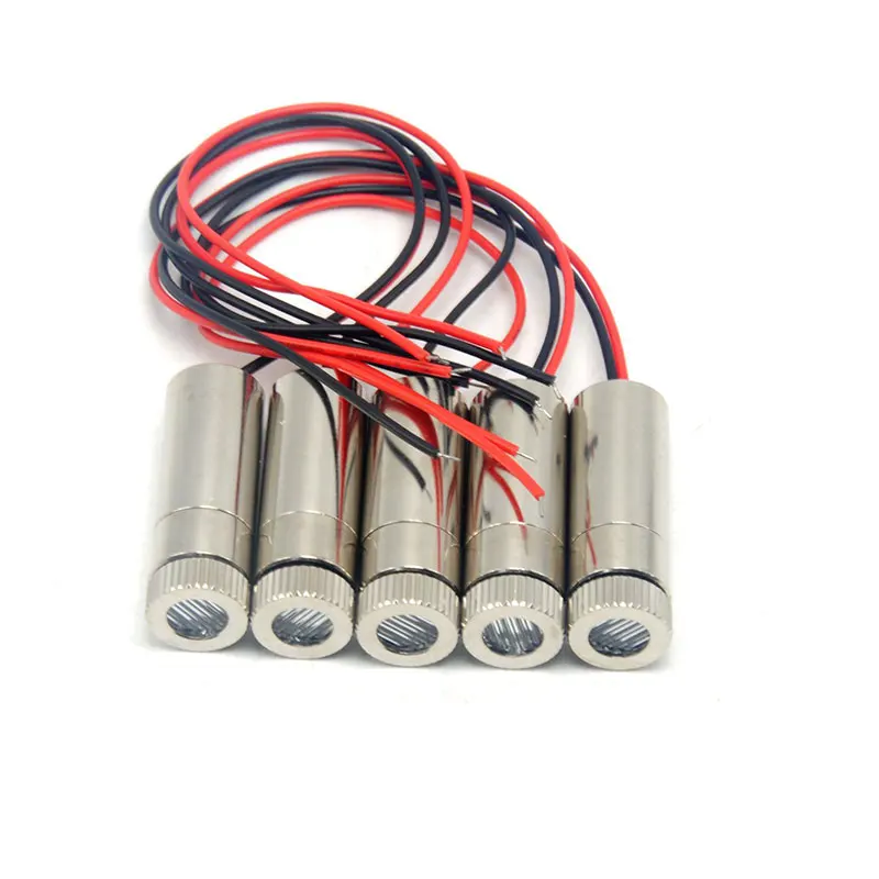 5pcs Focus Dot Red Laser Lights Adjustable 650nm 10mW Laser Diode Module DIY Heads 12x30mm