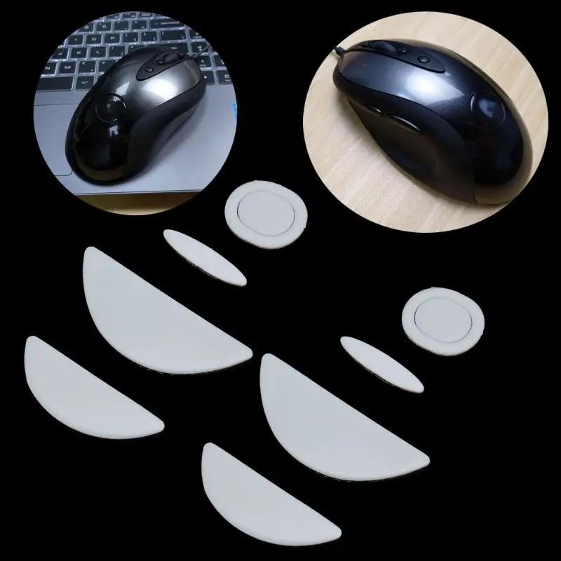 2 Sets/pack Mouse Feet Mouse Skate For Logitech MX518 /G400 /G400S White Glides Curve Edge mouse skates