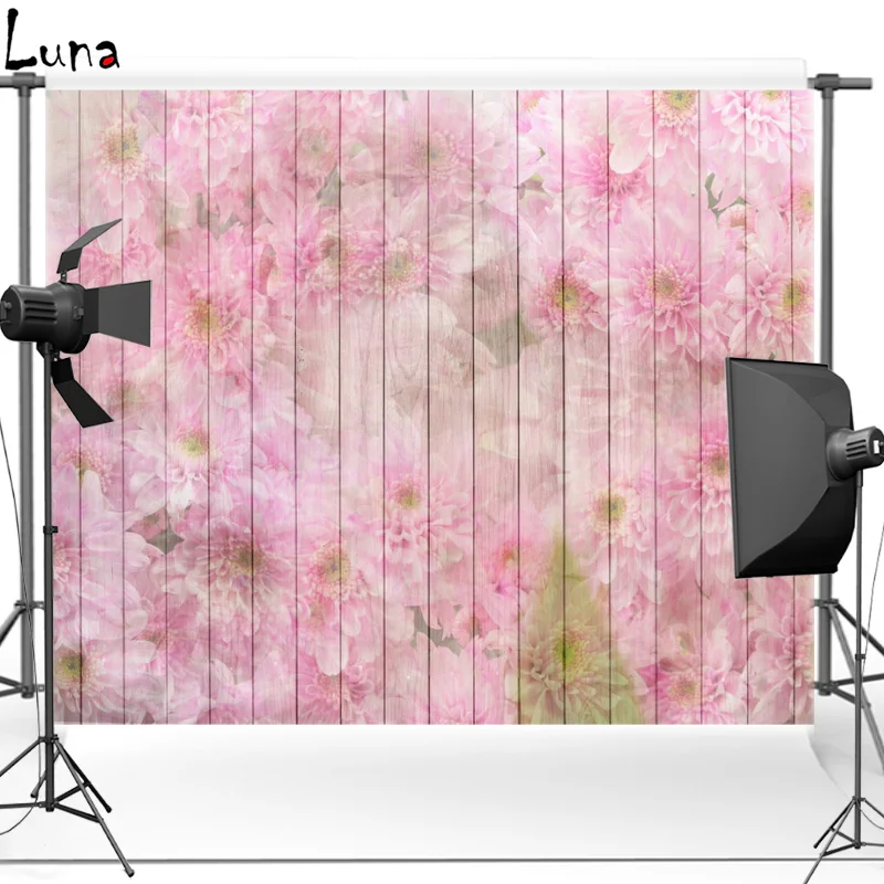 

MEHOFOTO Floral Wood Floor Vinyl Photography Background For Flower New Fabric Flannel Backdrop For photo studio Props 2622