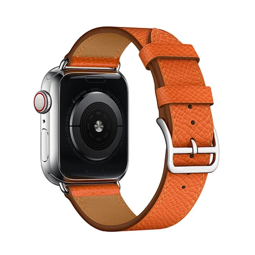 FEU Кожаный ремешок для apple watch band 44 мм 40 мм apple watch 5 4 3 iwatch band 42 мм 38 мм correa браслет ремень часы аксессуары 2/1 - Цвет ремешка: FEU