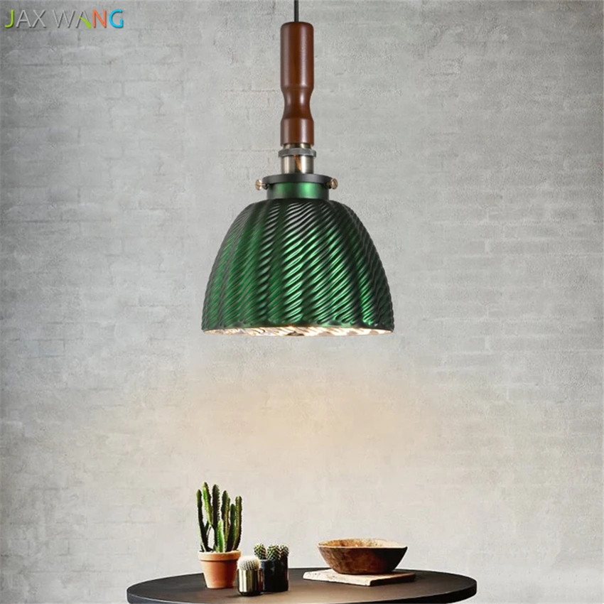 American Country Retro Vintage Wooden Pendant Lights Dining Room Table Bar Parlor Decor Lantern