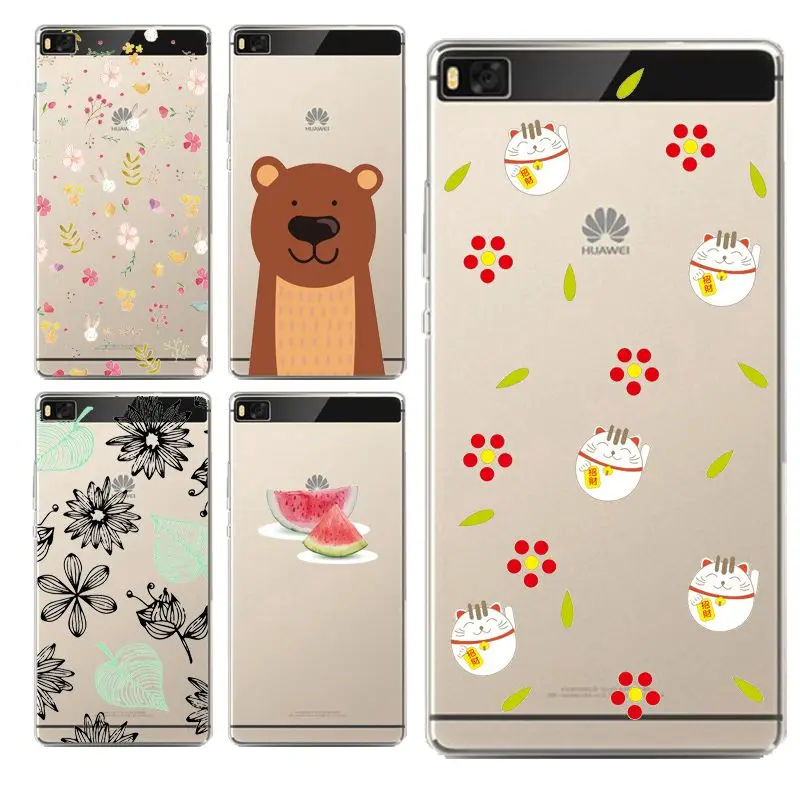 Cartoon watermelon Cute Hand Hollow Soft Clear TPU Phone Case For huawei P10plus P8 P9lite honor 3c 4c 6a 7 8 9 5c Free Shipping | Мобильные
