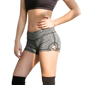 

New Women Sexy Athletic Cross Side Cutout Shorts Stretch Gym Short Beachwear