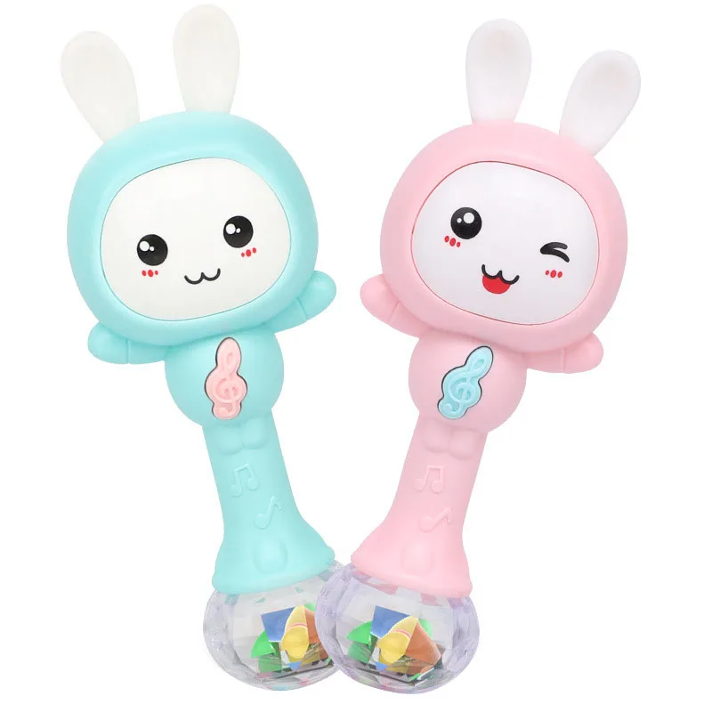

Newborn Hand-Cranked Music Rhythm Infant Molars Rattle Sand Hammer 0-2 Years old Baby Puzzle Multi-function Toy