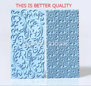 

Cake Tool 2 pc 15 x 7 cm Mayan Sun Floral Swirl Lace Impression Mat Cake Cookie Embosser Fondant Pastry Icing Sugarpaste