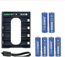 1.5 v 14500 lifepo4 Li-ion Jouets batteries 3000mWh 6 pcs JUGEE AA Li-polymère batterie au lithium rechargeable batterie + chargeur