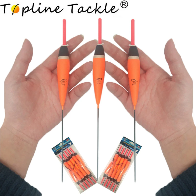 10pcs Lightweight Wooden Fishing Floats Vertical Buoy Wood Bobbers 3g/4g/5g
